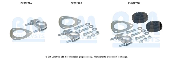Montážní sada, výfuková trubka