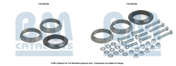 Montážní sada, výfuková trubka