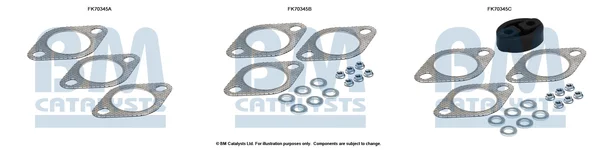 Montážní sada, výfuková trubka