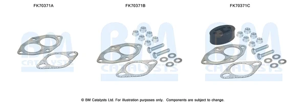Montážní sada, výfuková trubka