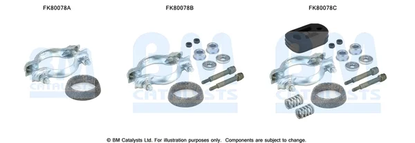 Montážní sada, katalyzátor