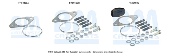 Montážní sada, katalyzátor