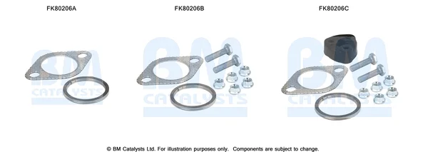 Montážní sada, katalyzátor