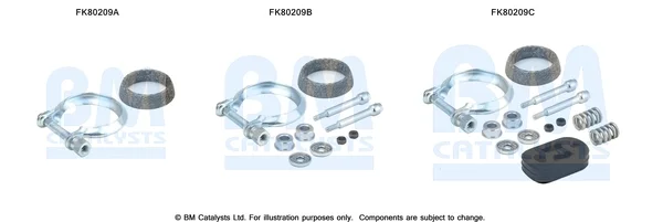 Montážní sada, katalyzátor