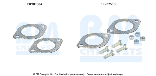 Montážní sada, katalyzátor