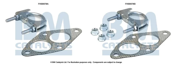 Montážní sada, katalyzátor