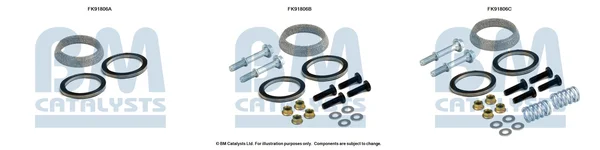 Montážní sada, katalyzátor