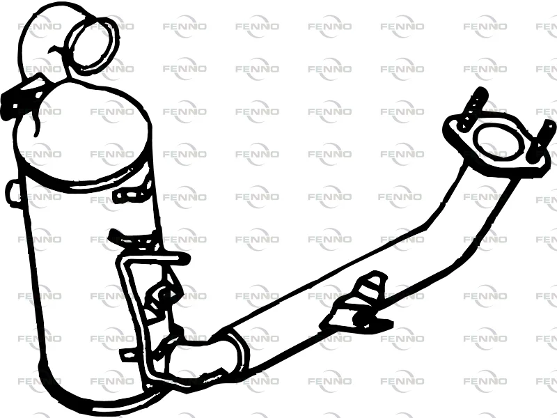 Filtr sazových částic, výfukový systém