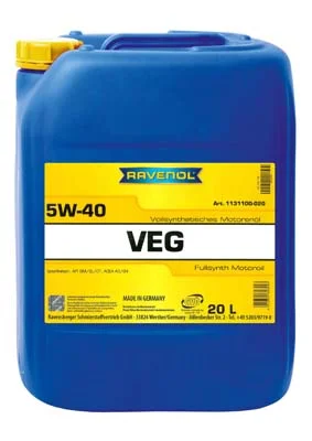 Motorový olej RAVENOL VEG SAE 5W-40