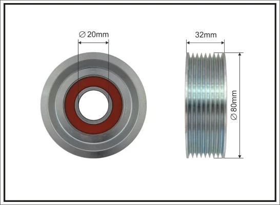 Vratná/vodicí kladka, klínový žebrový řemen