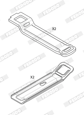 Sada příslušenství, obložení kotoučové brzdy