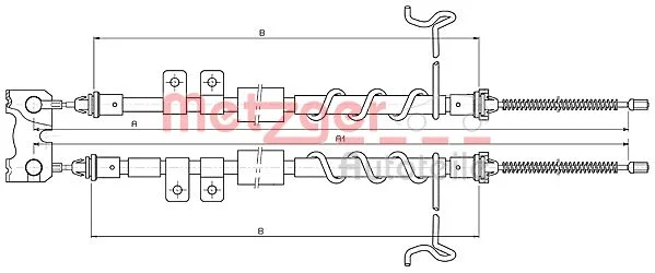 Tažné lanko, parkovací brzda